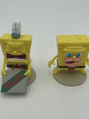 SpongeBob SquarePants Figurine Set – Pizza Delivery & Funny Face Variants, 2024